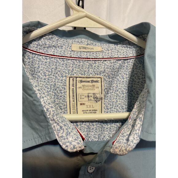 Vintage NWOT Alexander Julian Colours SS Shirt XXL Blue - Picture 2 of 6